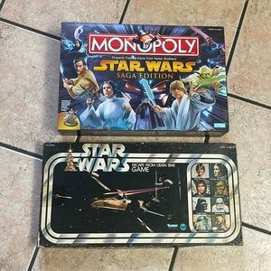 STAR WARS  MONOPOLY vintage 1977 KENNER BOARD GAMES  both / lot of 2